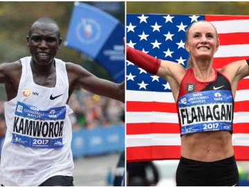 El keniano Kamworor y la estadounidense Flanagan ganan el maratón de Nueva York