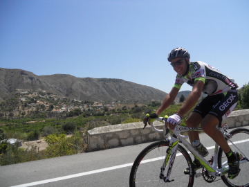 Ciclista en bici Carlos Sastre