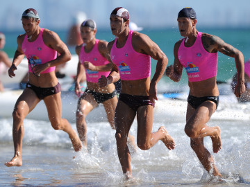 Participantes de una carrera Ironman en Australia Participantes de una carrera Ironman en Australia