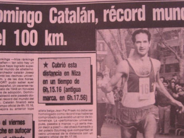 Noticia informando de la victoria de Domingo Catalán en Niza Noticia informando de la victoria de Domingo Catalán en Niza