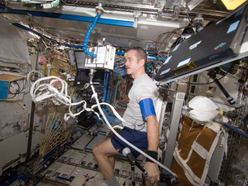 El popular astronauta Chris Hadfield entrenando El popular astronauta Chris Hadfield entrenando