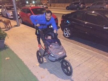 Isabel y su padre, entrenando para la San Silvestre Isabel y su padre, entrenando para la San Silvestre