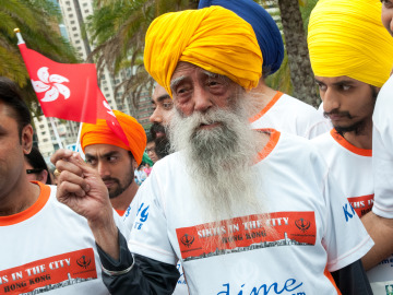 Fauja Singh en su &uacute;ltima carrera