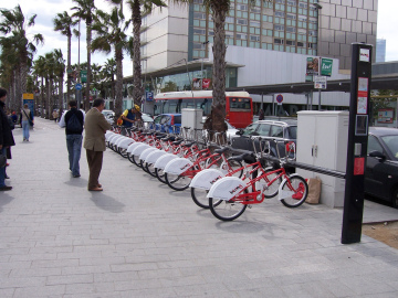 Estaci&oacute;n de Bicing en Barcelona