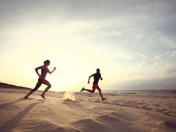 Correr en la playa Correr en la playa