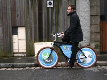 Bicicleta con publicidad