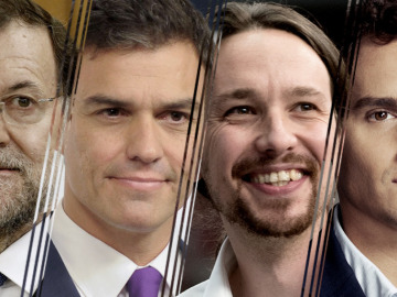 Mariano Rajoy, Pedro S&aacute;nchez, Pablo Iglesias y Albert Rivera, debate a cuatro en Antena 3