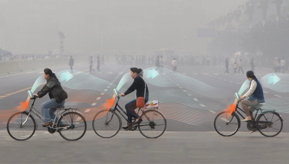 Prototipo de bicicleta que purifica el aire